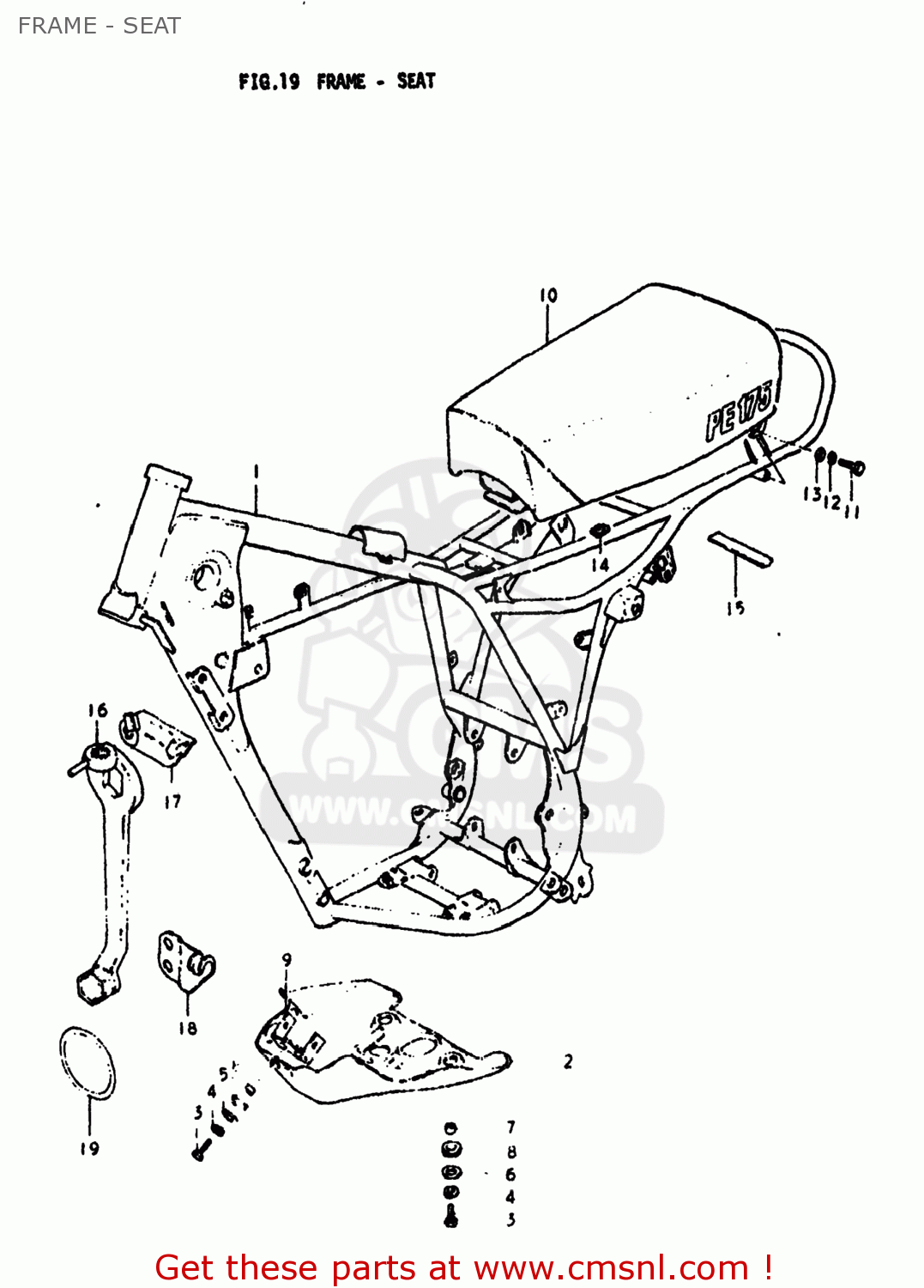 FRAME for PE175 1978 (C) USA (E03) - order at CMSNL