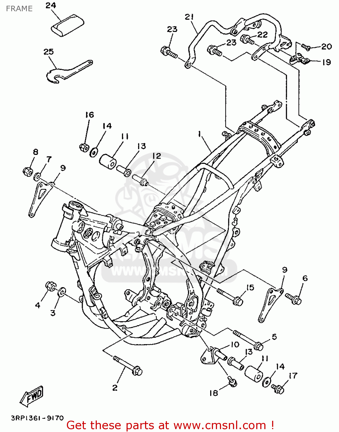 3RN211100035: Frame Comp. Yamaha - buy the 3RN-21110-00-35 at CMSNL