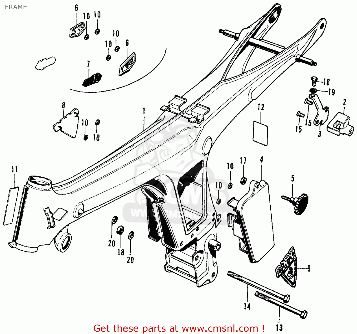 STAY,HELMET HOLD. for SS50Z K3 BELGIUM - order at CMSNL honda ct110 wiring diagram 