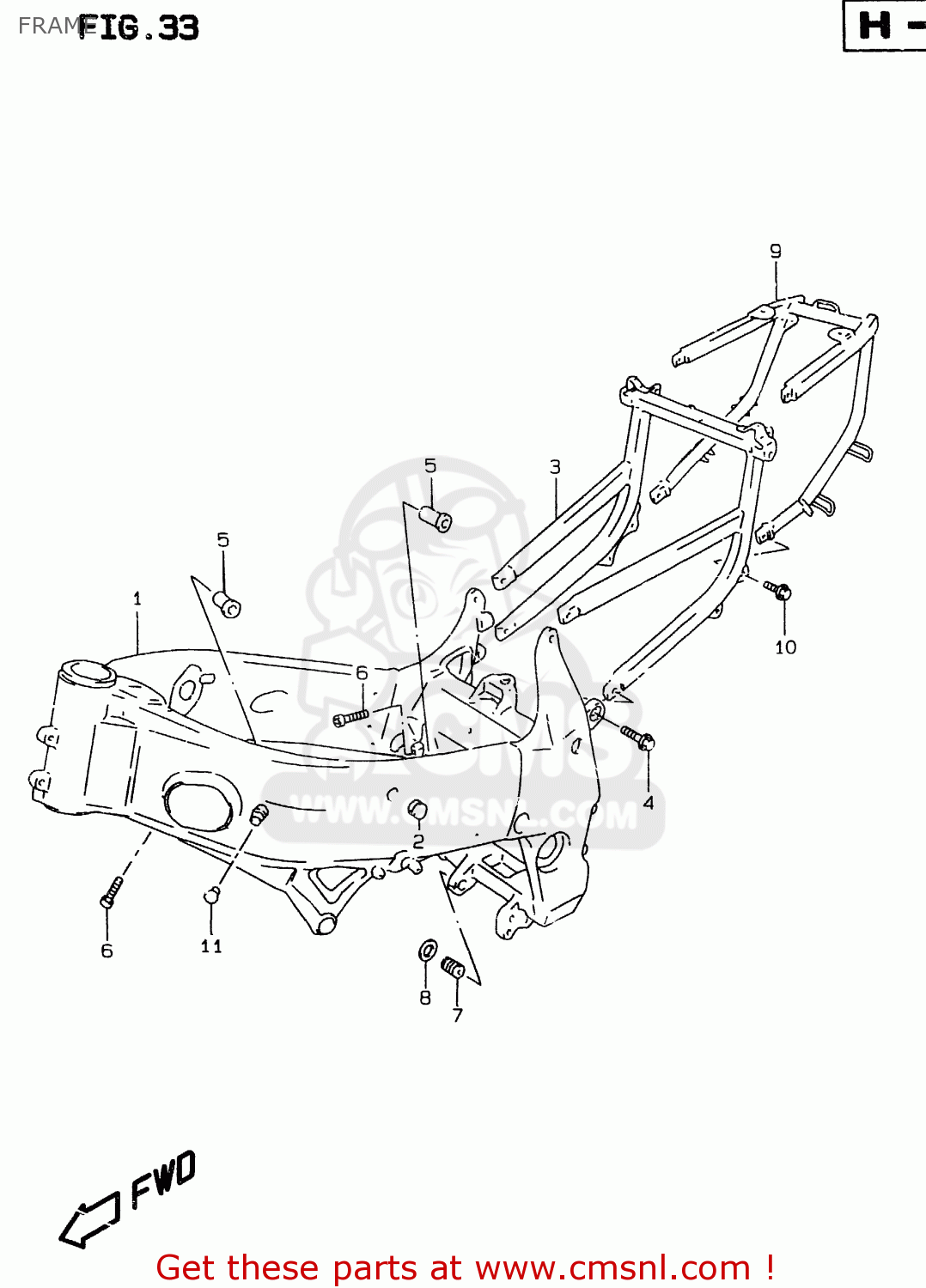 4110033E10: Frame Comp Suzuki - buy the 41100-33E10 at CMSNL