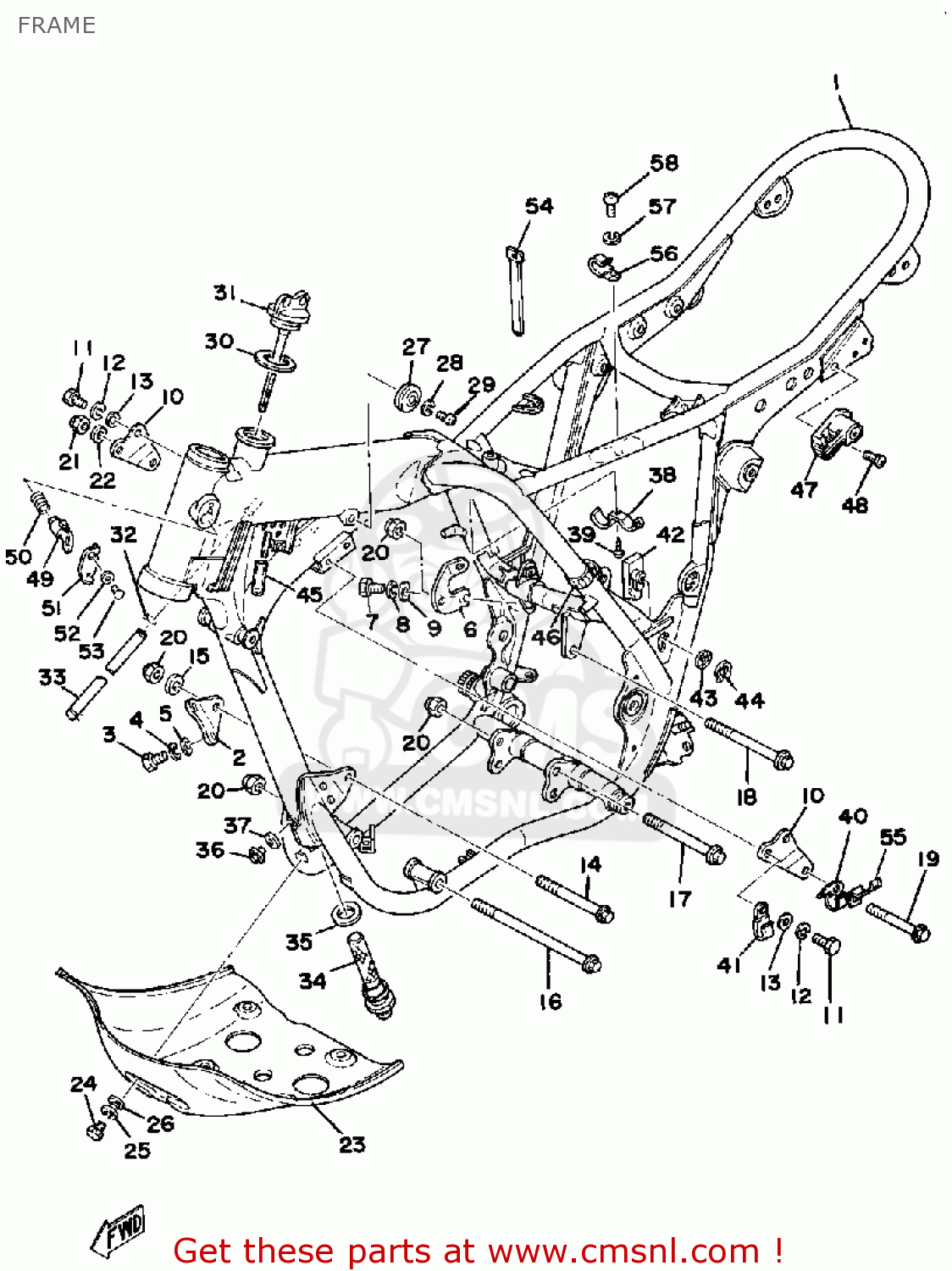 1T2211100033 Frame Yamaha buy the 1T2211100033 at CMSNL