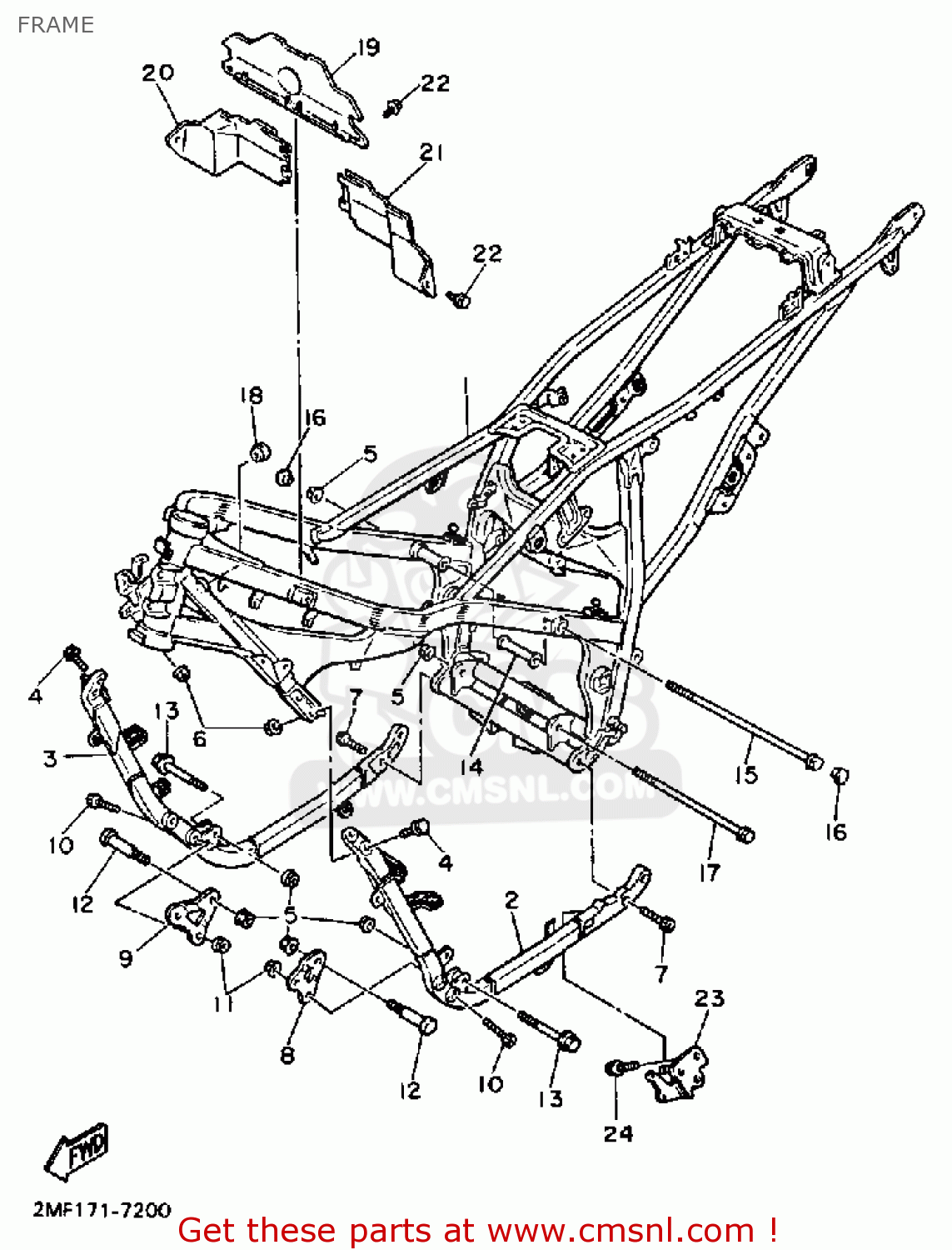 3DX2111000MA: Frame Comp. Yamaha - buy the 3DX-21110-00-MA at CMSNL