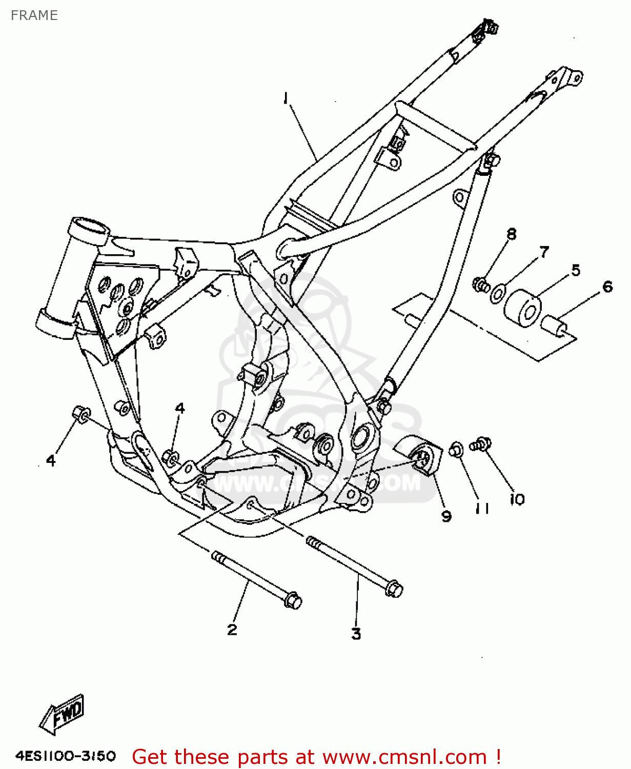 4ES2111001P0: Frame Comp. Yamaha - buy the 4ES-21110-01-P0 at CMSNL