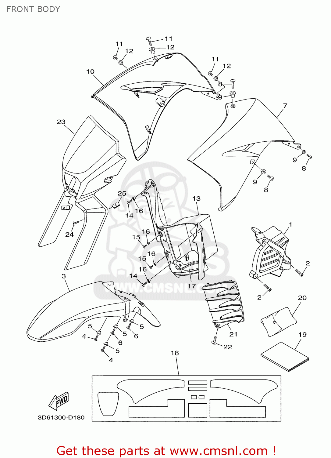 Yamaha GRAPHIC SET 1 3D6F173L10 Yamaha GRAPHIC SET 1 3D6F173L10