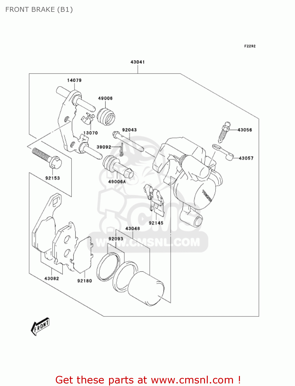 43048S001: Piston-caliper Kawasaki - buy the 43048-S001 at CMSNL