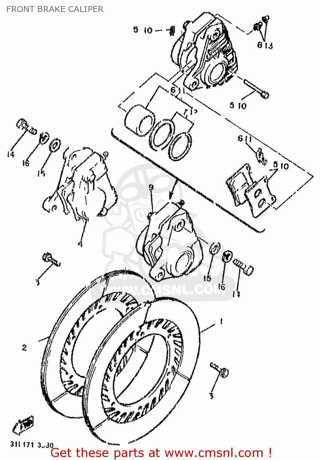 31A2581010 Caliper Assy Yamaha buy the 31A2581010 at CMSNL