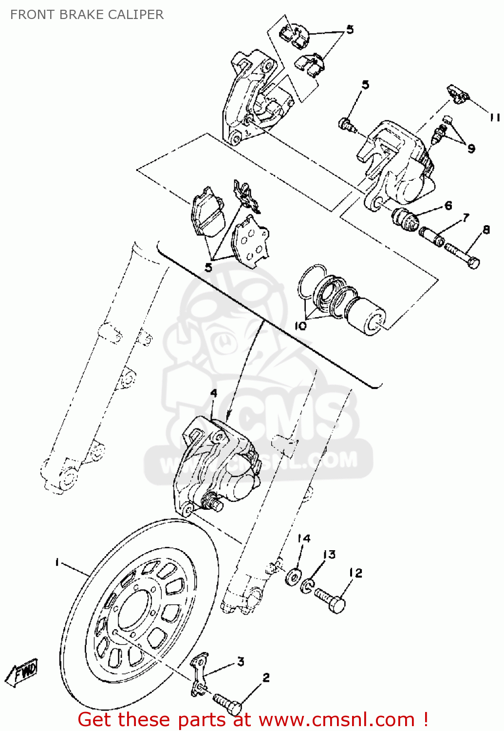 1L92581014 Caliper Assy Yamaha buy the 1L92581014 at CMSNL