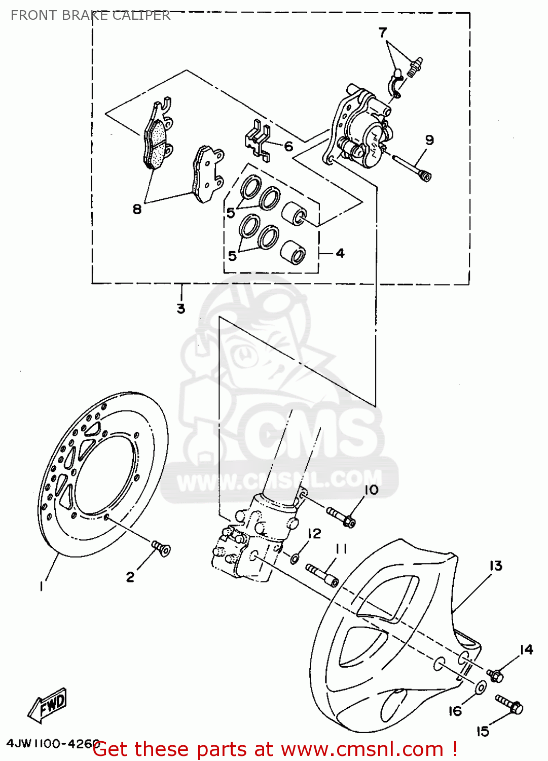 WASHER, PLATE(47X) for YZ250 1997 4XL1 ENGLAND 274XL100E1 order at CMSNL