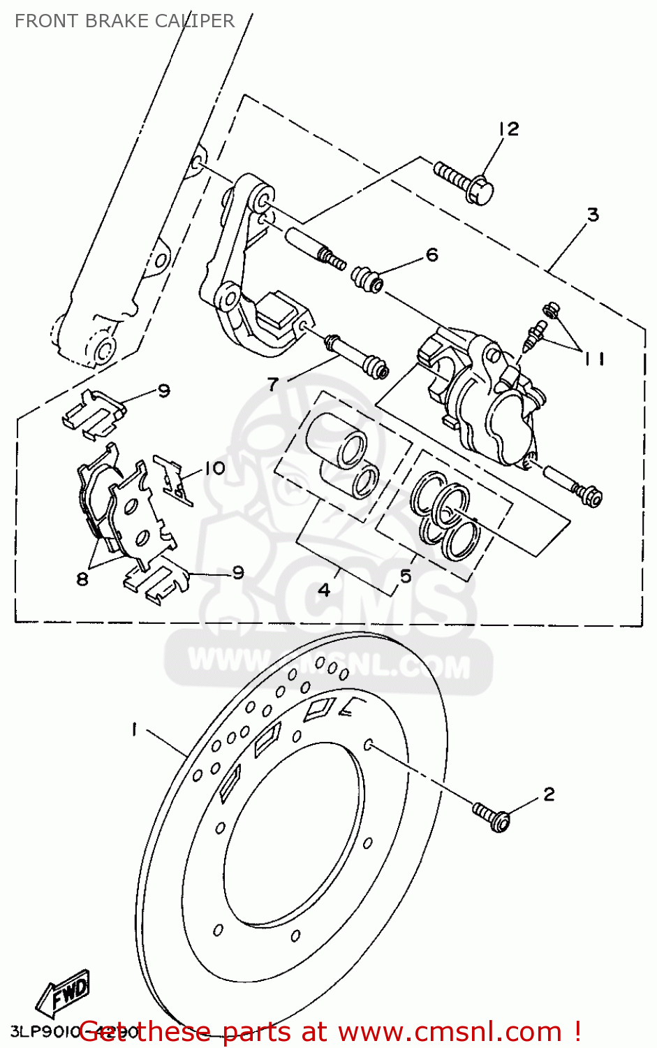 4FUW004750 Caliper Seal Kit Yamaha buy the 4FUW004750 at CMSNL