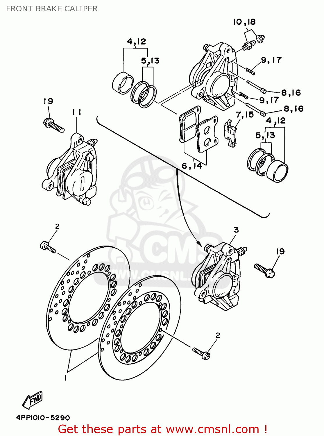 29L2591900 Pad Spring, Caliper Yamaha buy the 29L259190000 at CMSNL