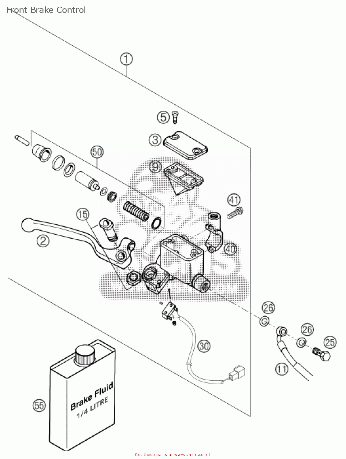 58413002000 Hand Brake Lever Loose Nat.03 Ktm buy the 58413002000 at