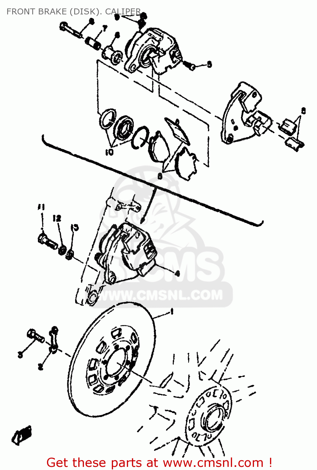 1J32581001 Caliper Assy Yamaha buy the 1J32581001 at CMSNL