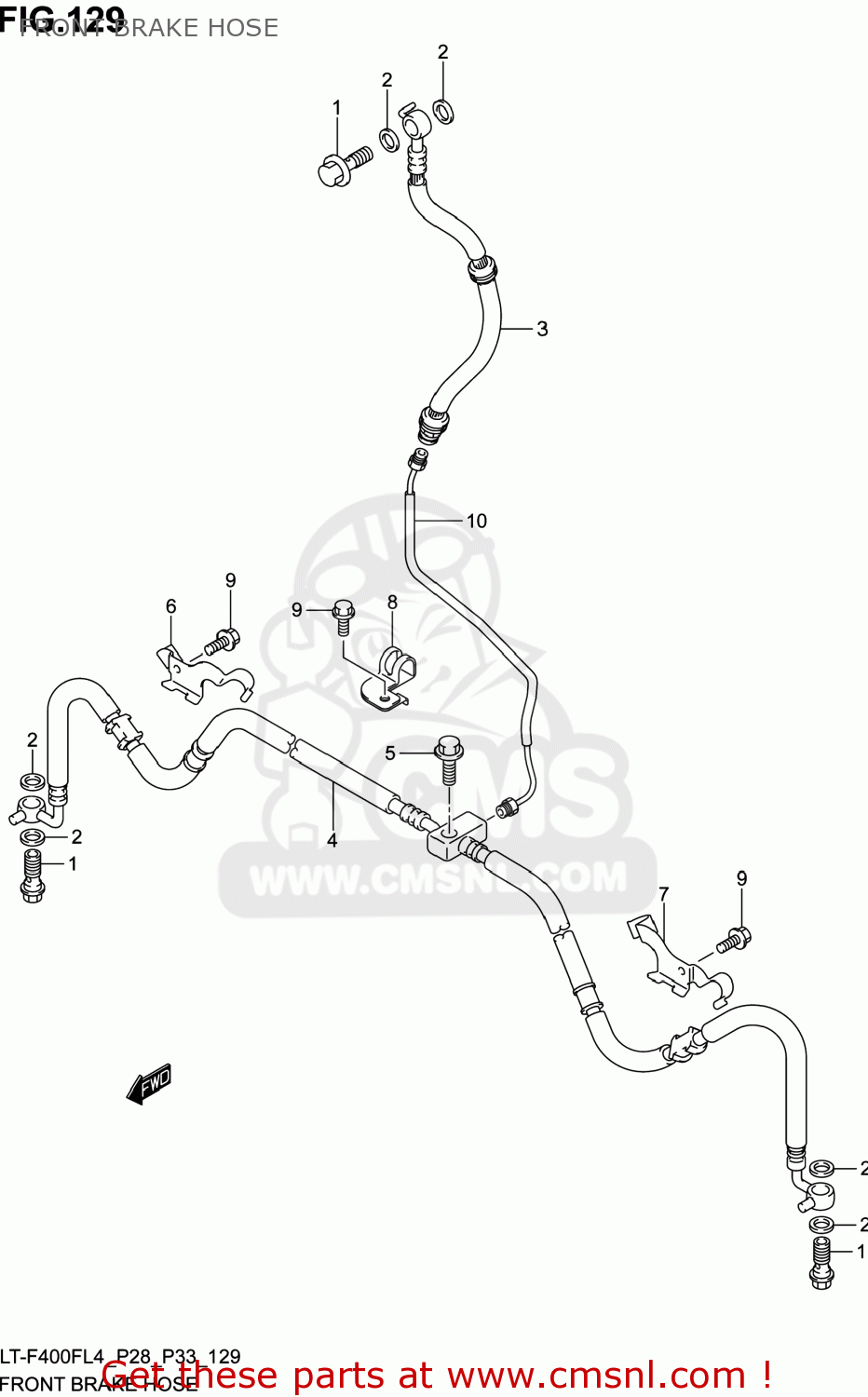 Suzuki HOSE,FR BRAKE NO.2 5924027H20 Suzuki HOSE,FR BRAKE NO.2 5924027H20