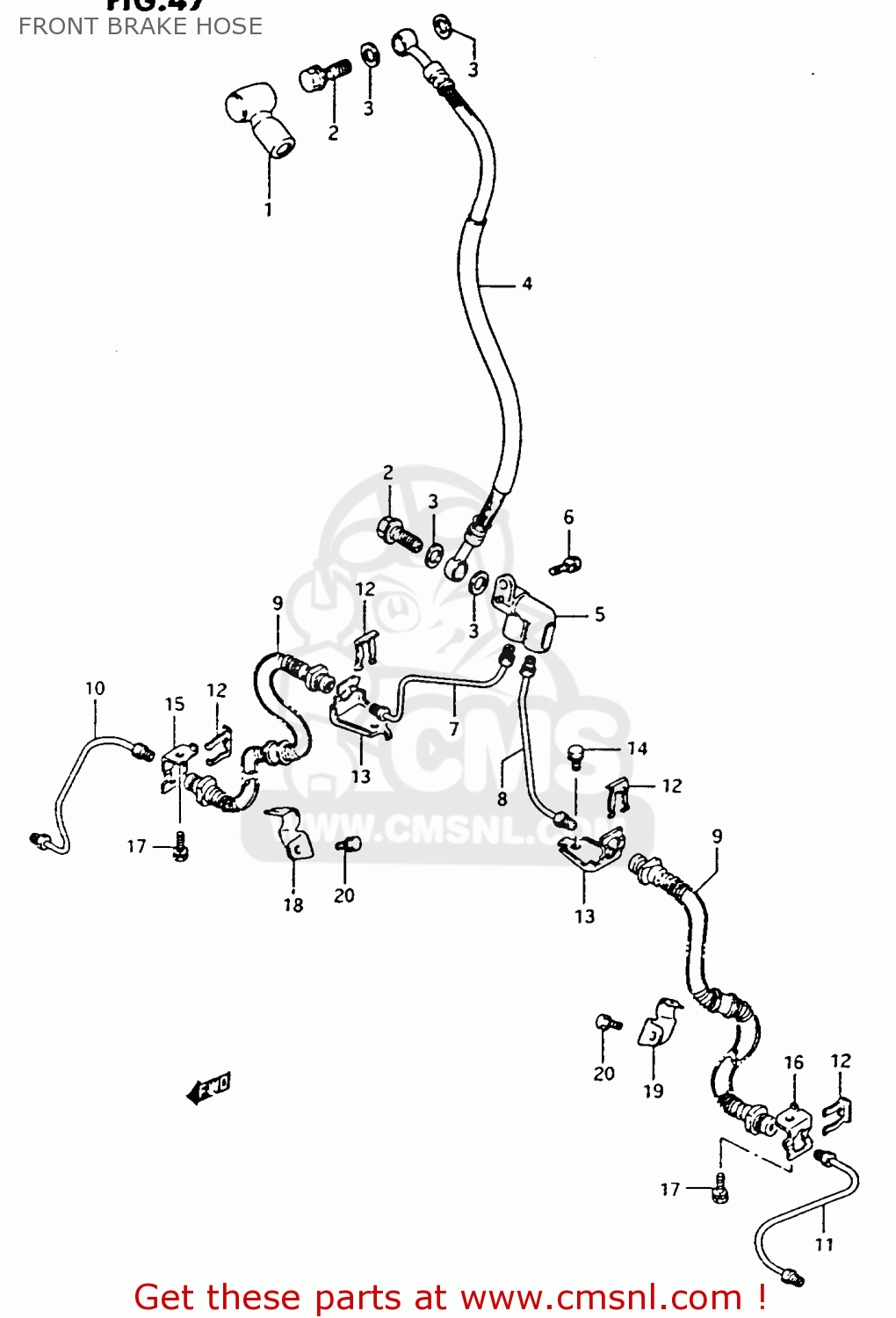 CLAMP,BRAKE HOSE NO.2,R for LTF4WDX 1992 (N) order at CMSNL