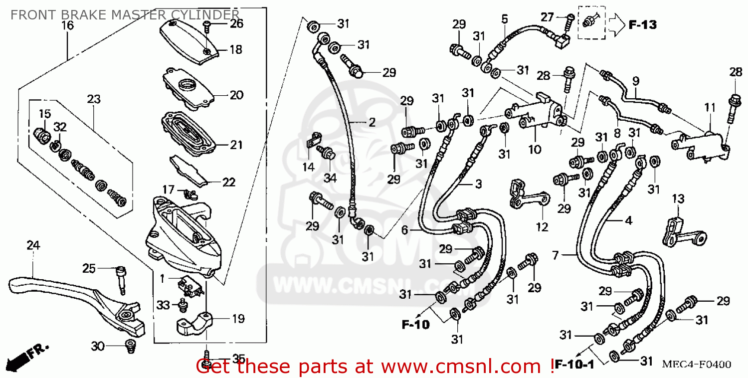 45125MEC003: Hose B, Fr. Honda - buy the 45125-MEC-003 at CMSNL