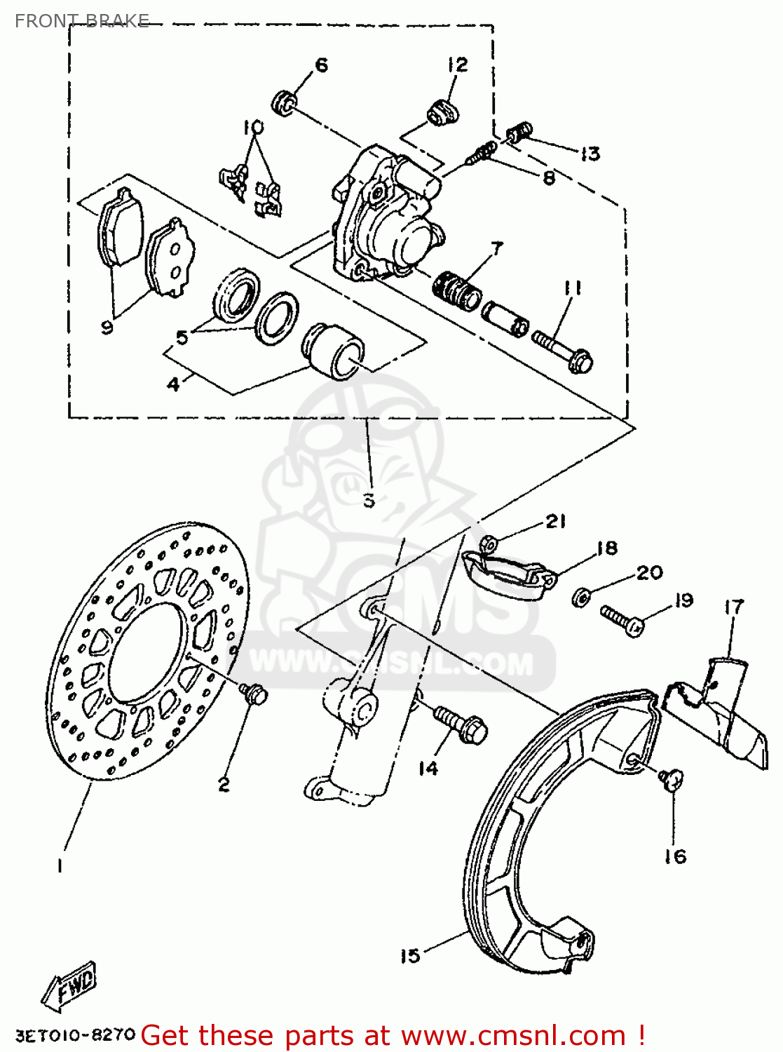 3BN2582T00 Disc, Brake (left) Yamaha buy the 3BN2582T00 at CMSNL