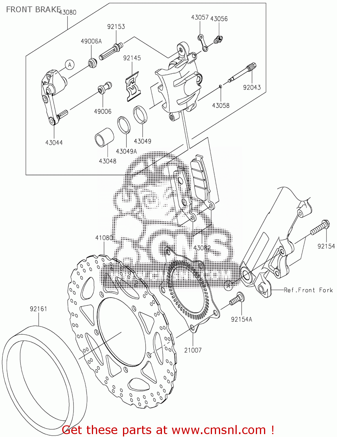 Kawasaki PISTON-CALIPER 430480030 Kawasaki PISTON-CALIPER 430480030
