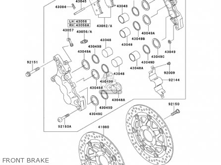 CALIPER-ASSY,FR,RH,SI for ZX900F1 NINJA ZX9R 2002 USA CALIFORNIA 