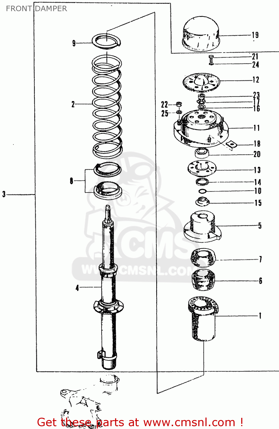 DAMPER UNIT, R.FR. for H1300 SEDAN order at CMSNL