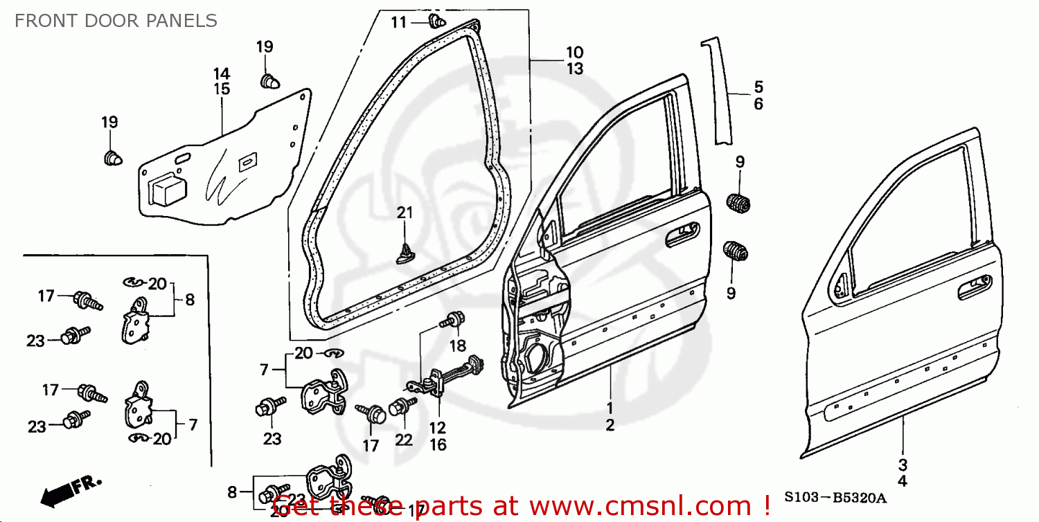 72142S10000: Stopper Door Honda - buy the 72142-S10-000 at CMSNL