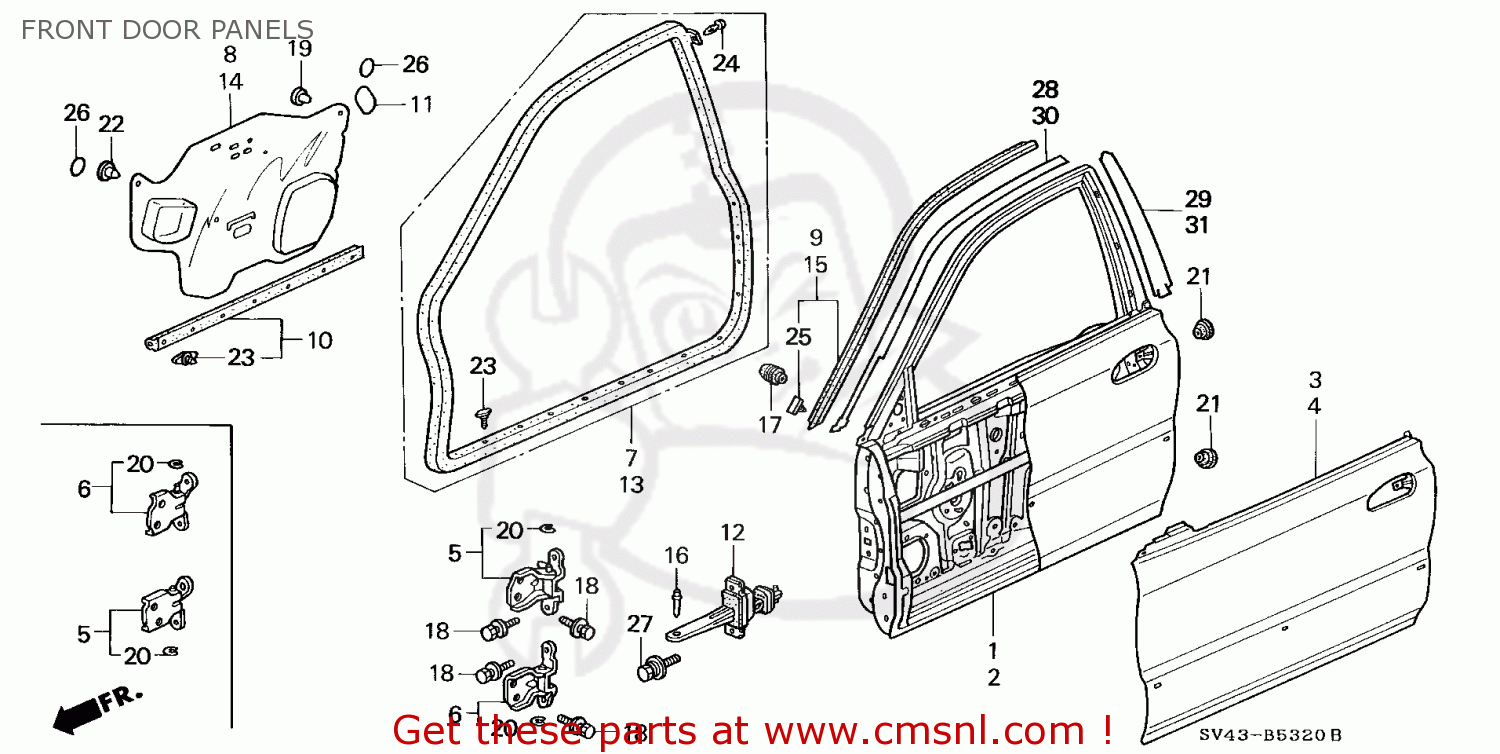 72361SV4A01: Seal L,fr Door Ho Honda - buy the 72361-SV4-A01 at CMSNL