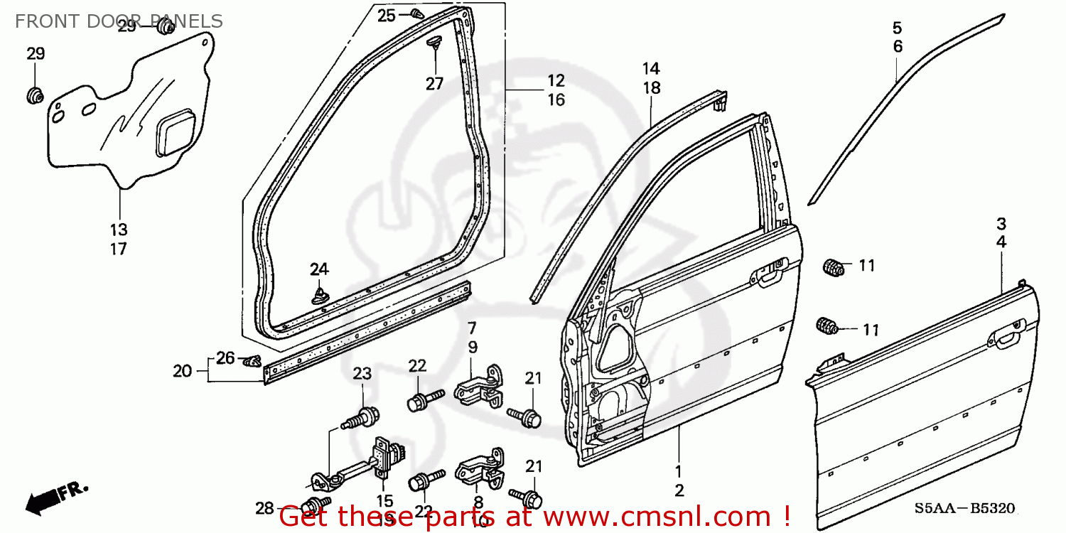 67010S5AA80ZZ: Panel Comp.,r.fr. Honda - buy the 67010-S5A-A80ZZ at CMSNL