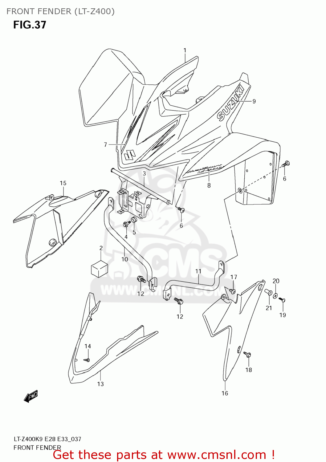 Suzuki FENDER,FR 5311133H0030H Suzuki FENDER,FR 5311133H0030H