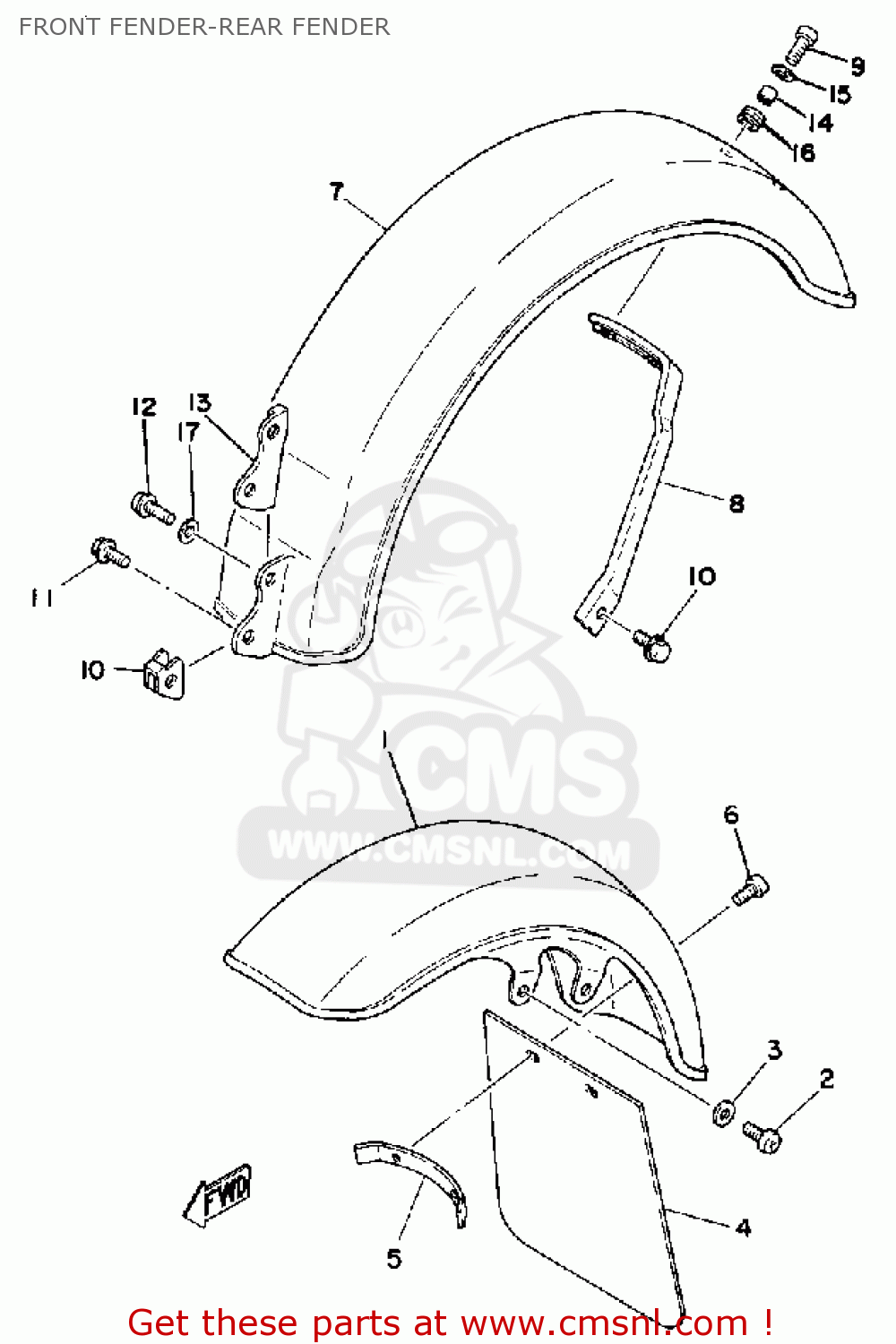 3L621511002H Fender, Front Yamaha buy the 3L621511002H at CMSNL