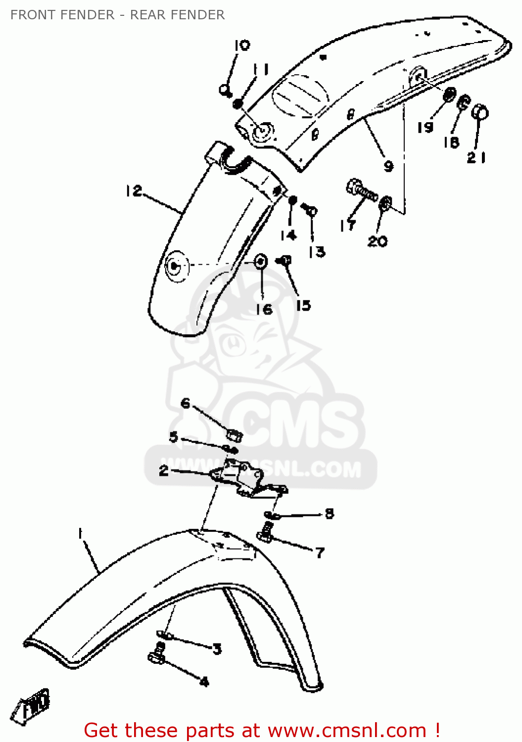 2M52151110 Fender, Front Yamaha buy the 2M5215111000 at CMSNL