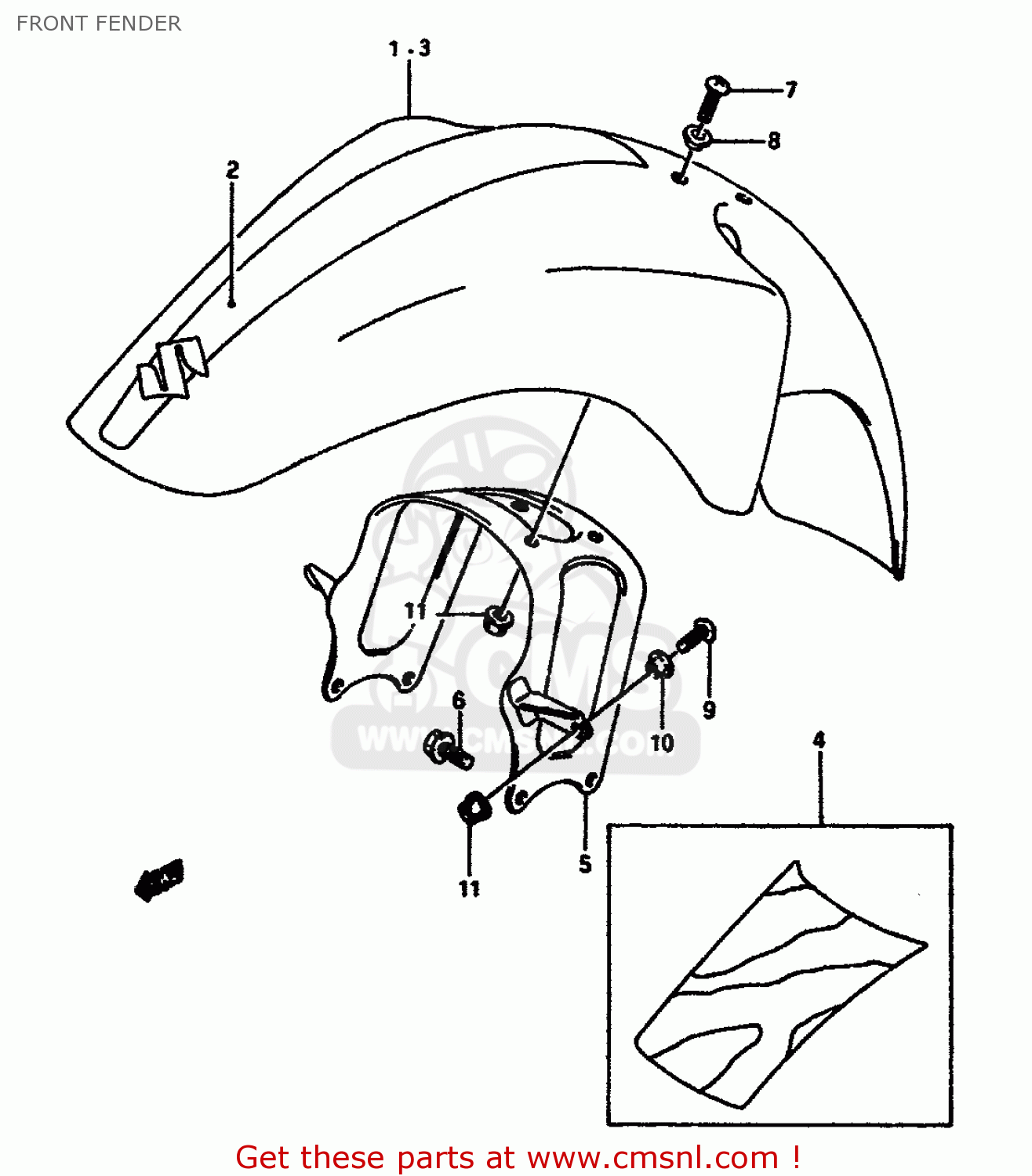 5311012D300JW: Fender,front Suzuki - buy the 53110-12D30-0JW at CMSNL