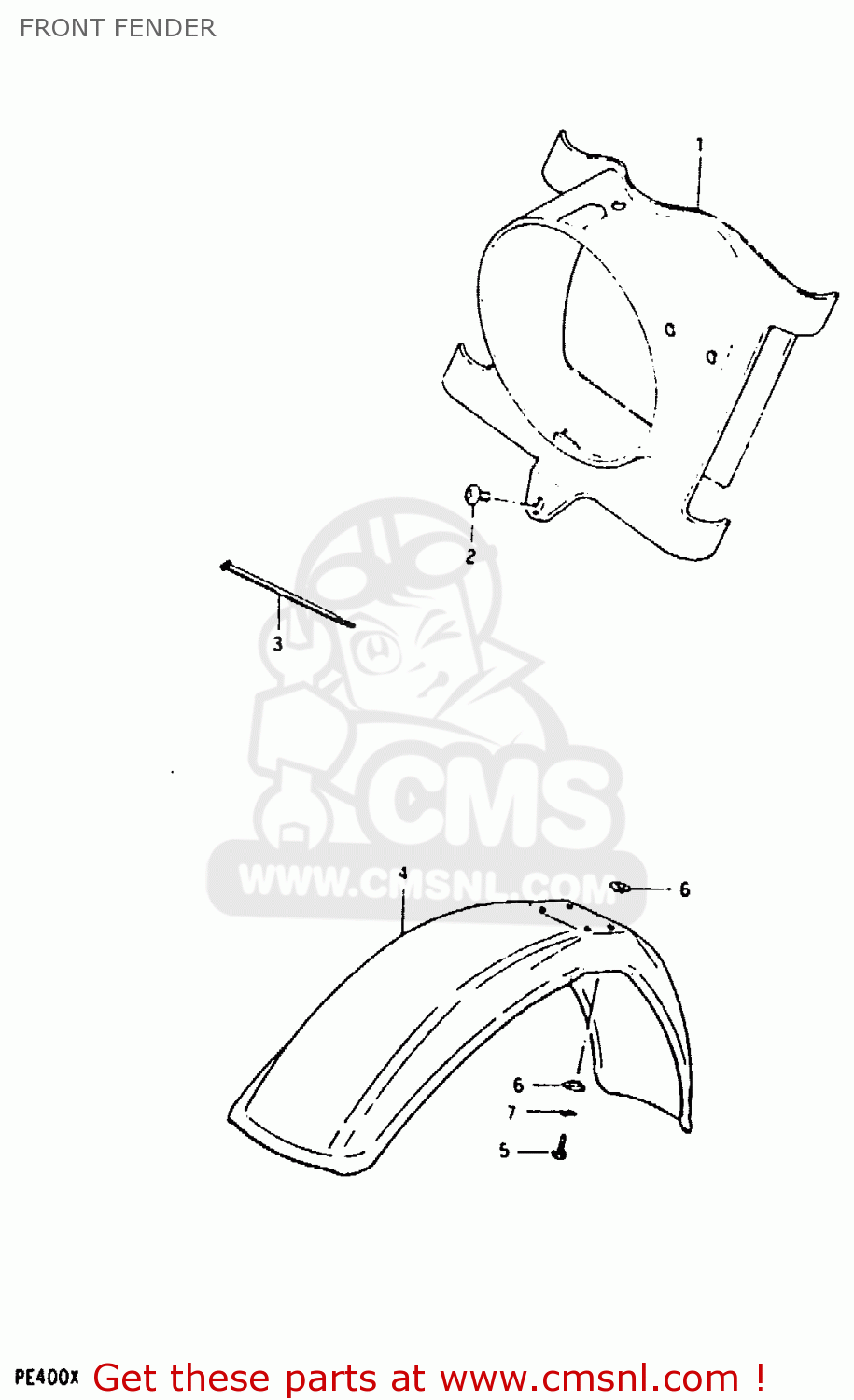 5311140410163: Fender,front Suzuki - buy the 53111-40410-163 at CMSNL