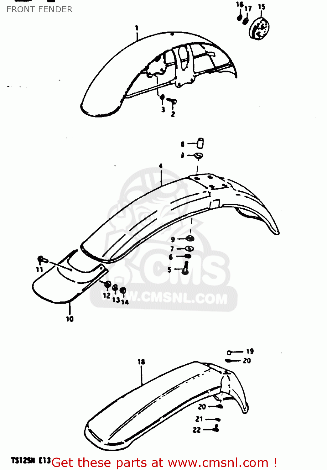 5341128600: Mud Flap,front Fender Suzuki - buy the 53411-28600 at CMSNL