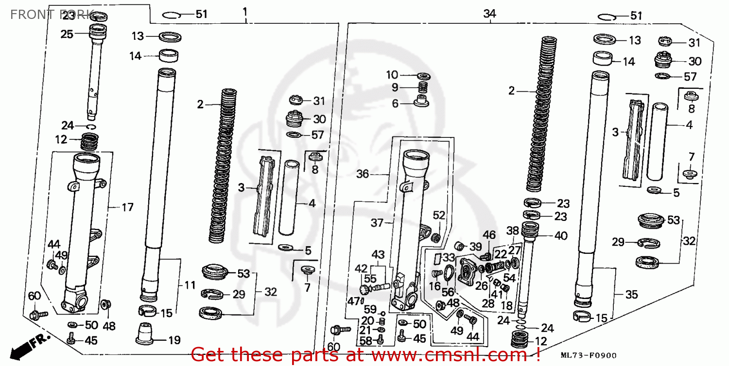 Honda PIPE COMP,L FR.FO 51510ML7013 Honda PIPE COMP,L FR.FO 51510ML7013