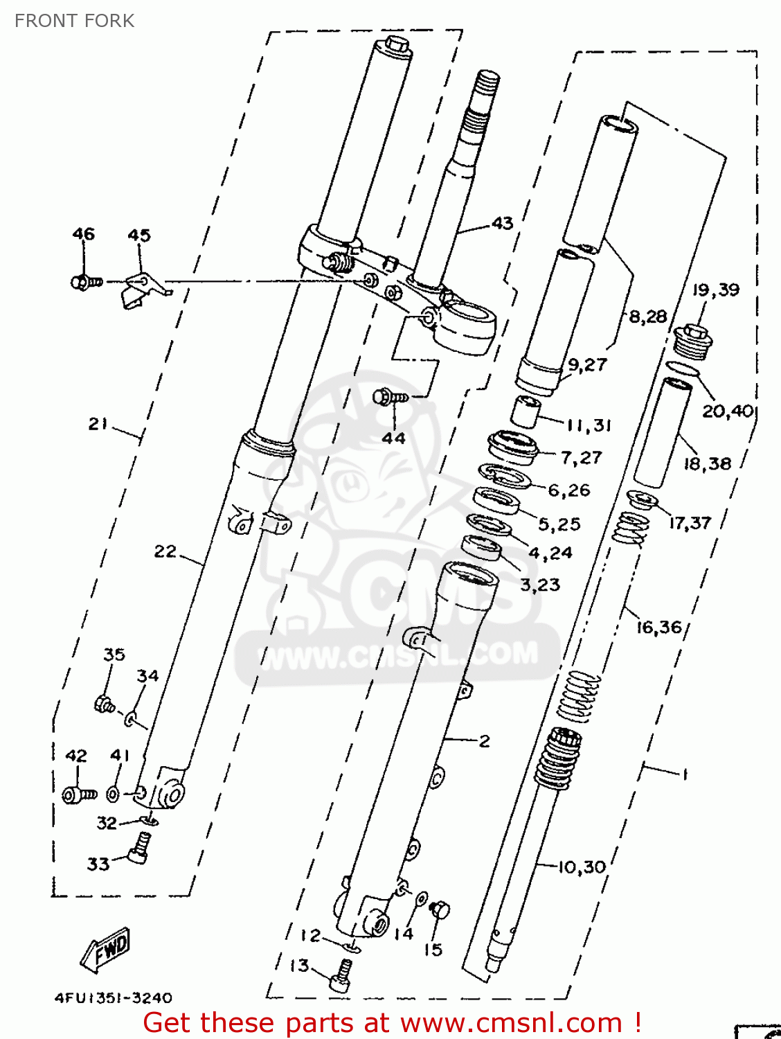 4FU2334000: Under Bracket Comp. Yamaha - buy the 4FU-23340-00 at CMSNL