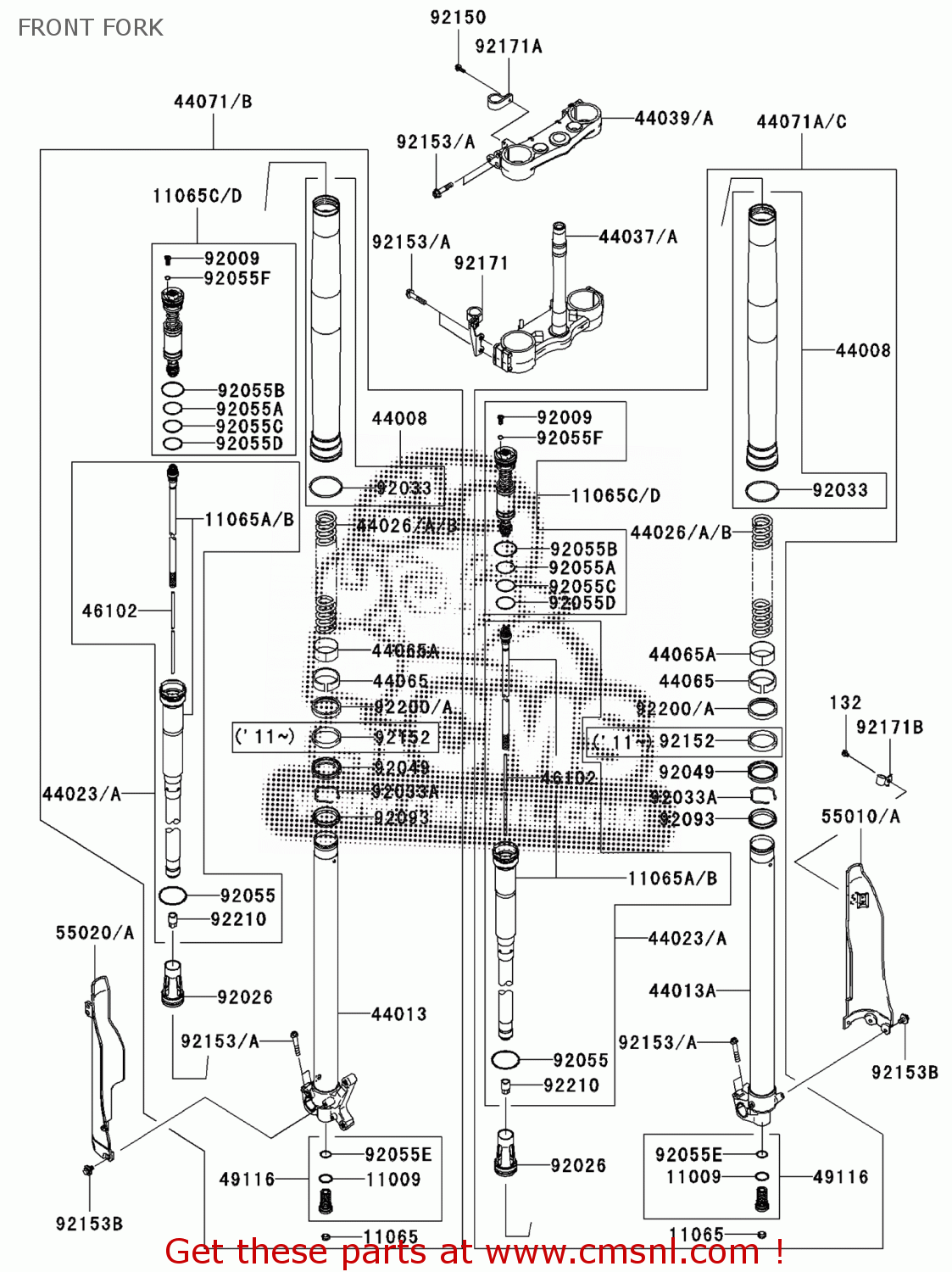 Kawasaki DAMPER-ASSY,FORK,LH 440715042 Kawasaki DAMPER-ASSY,FORK,LH 440715042