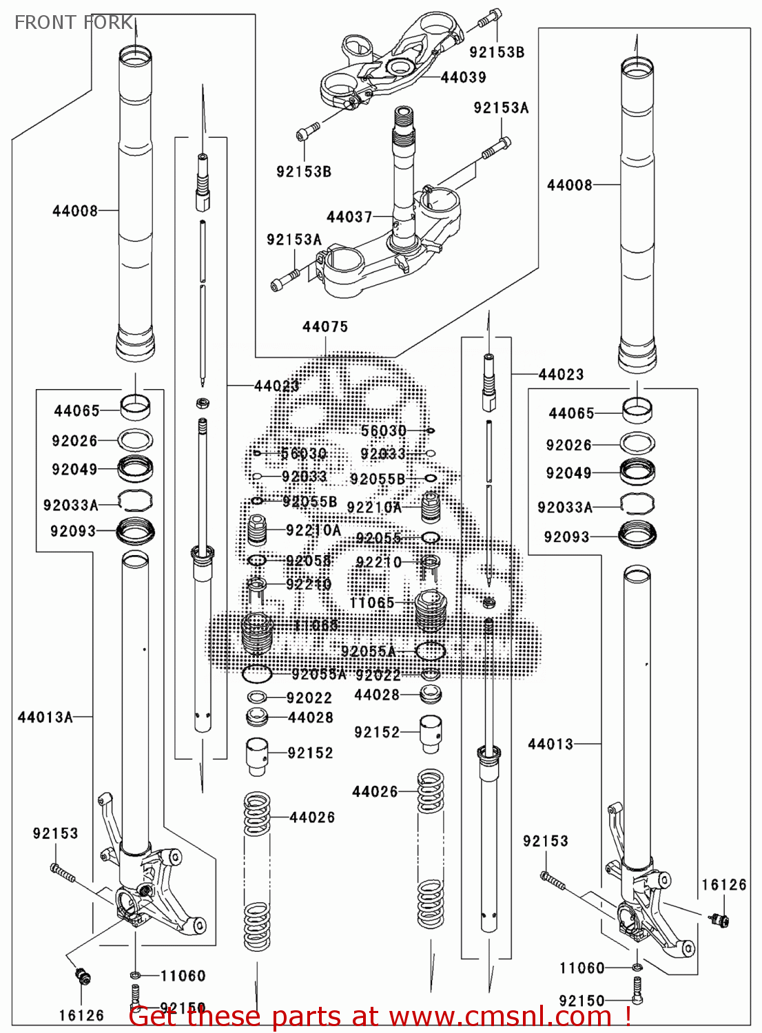 Kawasaki DAMPER-SET-FORK 440750068 Kawasaki DAMPER-SET-FORK 440750068