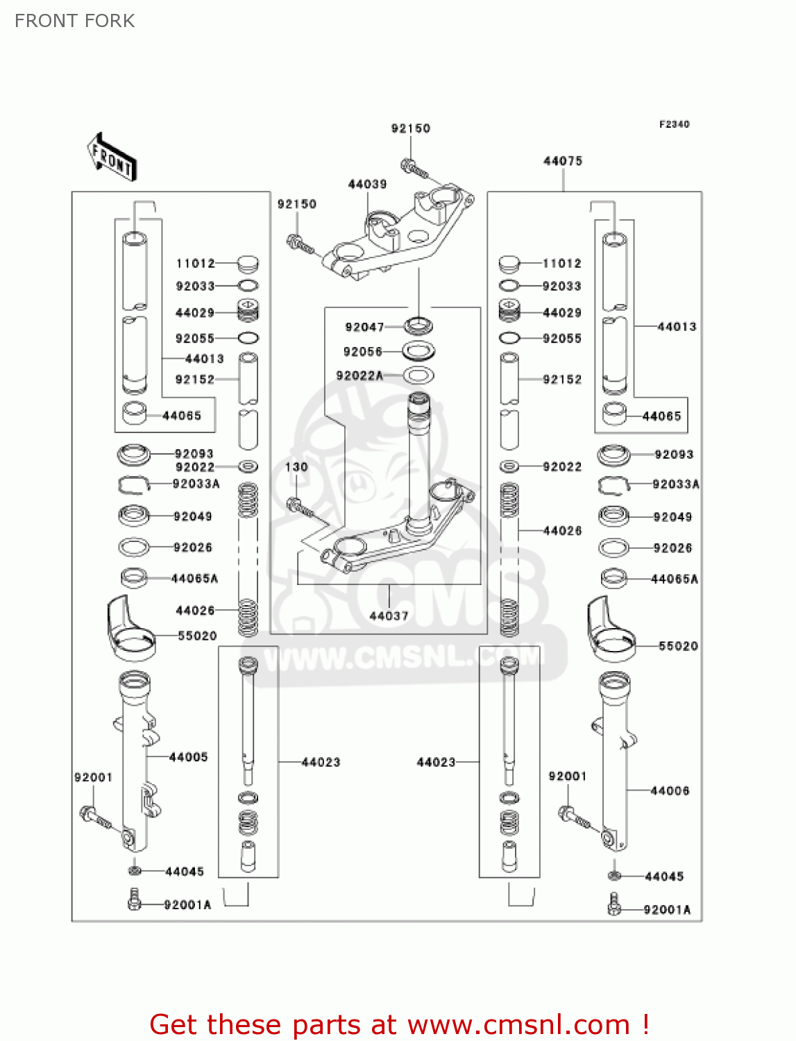 440231159: Cylinder-set-fork Kawasaki - buy the 44023-1159 at CMSNL