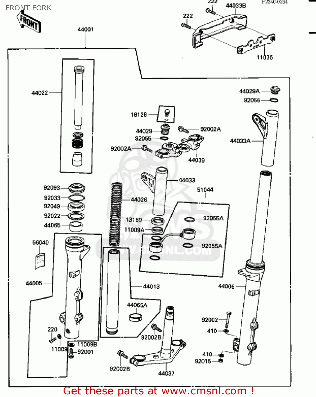 440391106: Fork Holder,upper Kawasaki - buy the 44039-1106 at CMSNL