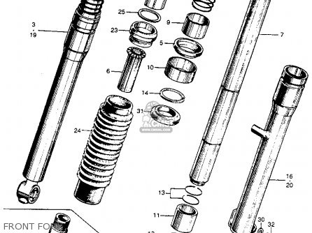 FORK ASSY L FRT for S90 SUPER 1964 USA - order at CMSNL