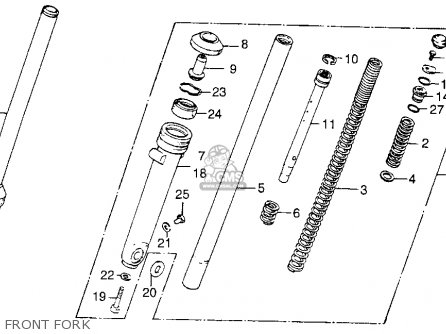 (51500-355-033) FORK ASSY., L. FR. (51500-355-033) FORK ASSY., L. FR.