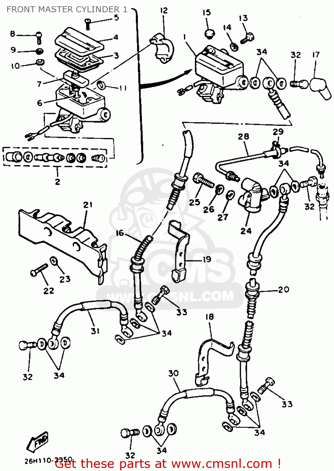 3DP2587070 Master Cylinder Assembly (26h258 Yamaha buy the 3DP