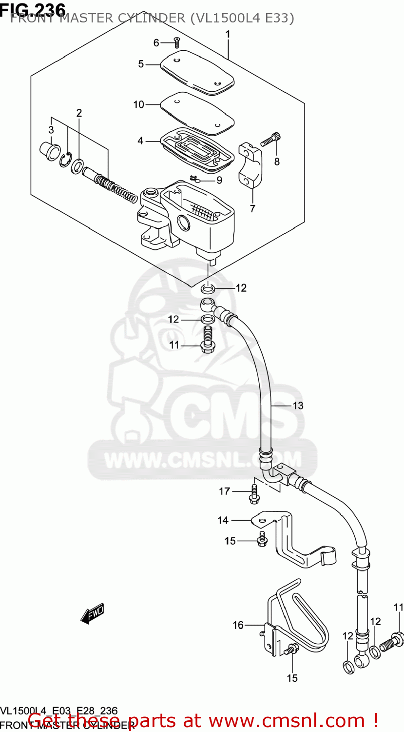 Suzuki CYLINDER ASSY,FRONT MASTER 5960010FG0 Suzuki CYLINDER ASSY,FRONT MASTER 5960010FG0