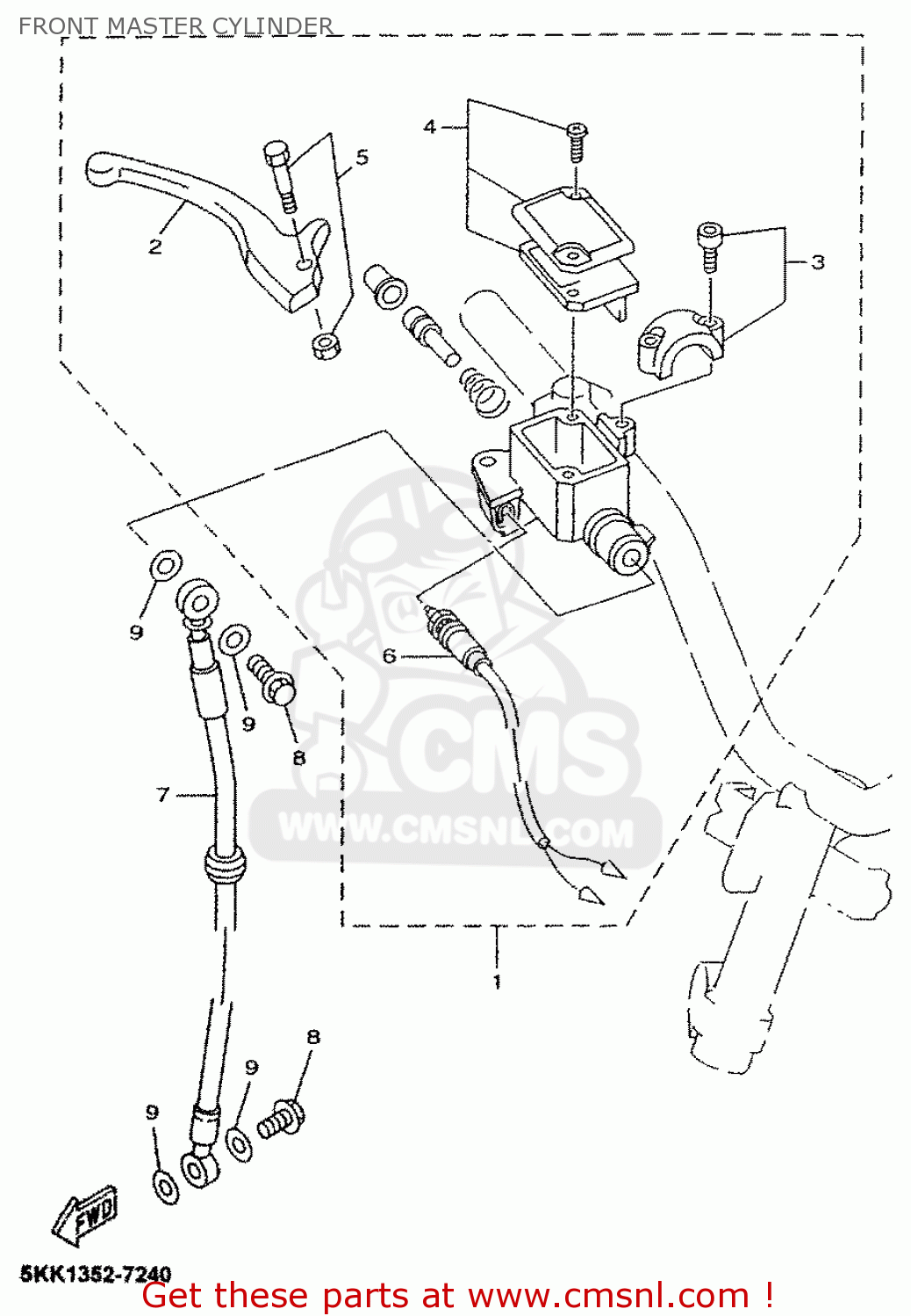 5ADF583T01 Master Cylinder As Yamaha buy the 5ADF583T01 at CMSNL