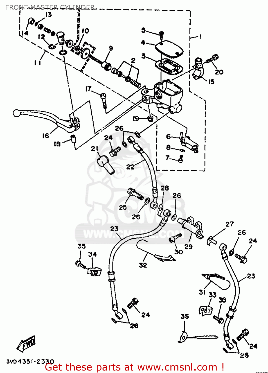 Yamaha FRONT STOP SWITCH ASSY 3YX8398001