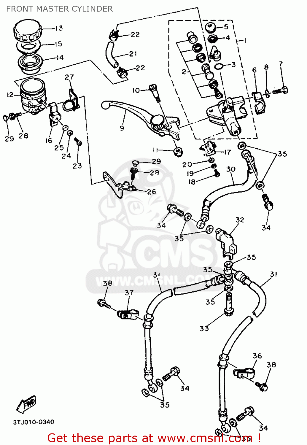 Yamaha CYLINDER KIT, MASTER 3TJW004150 Yamaha CYLINDER KIT, MASTER 3TJW004150