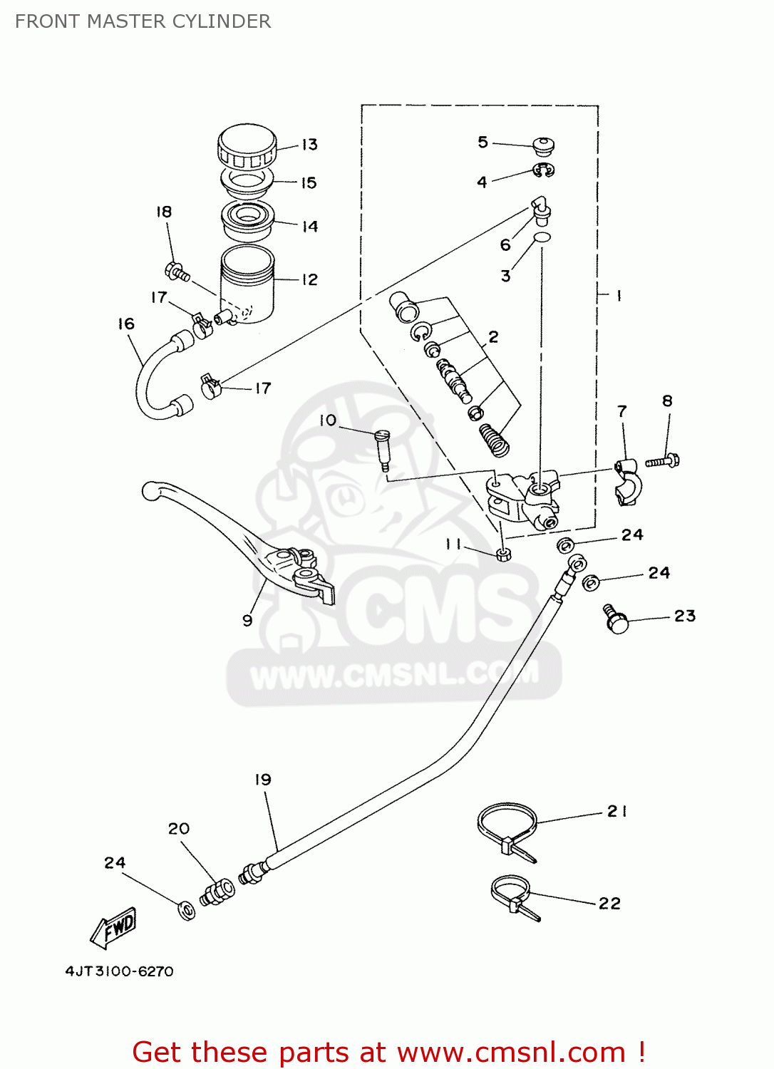 Yamaha CYLINDER KIT, MASTER 4JTW004110