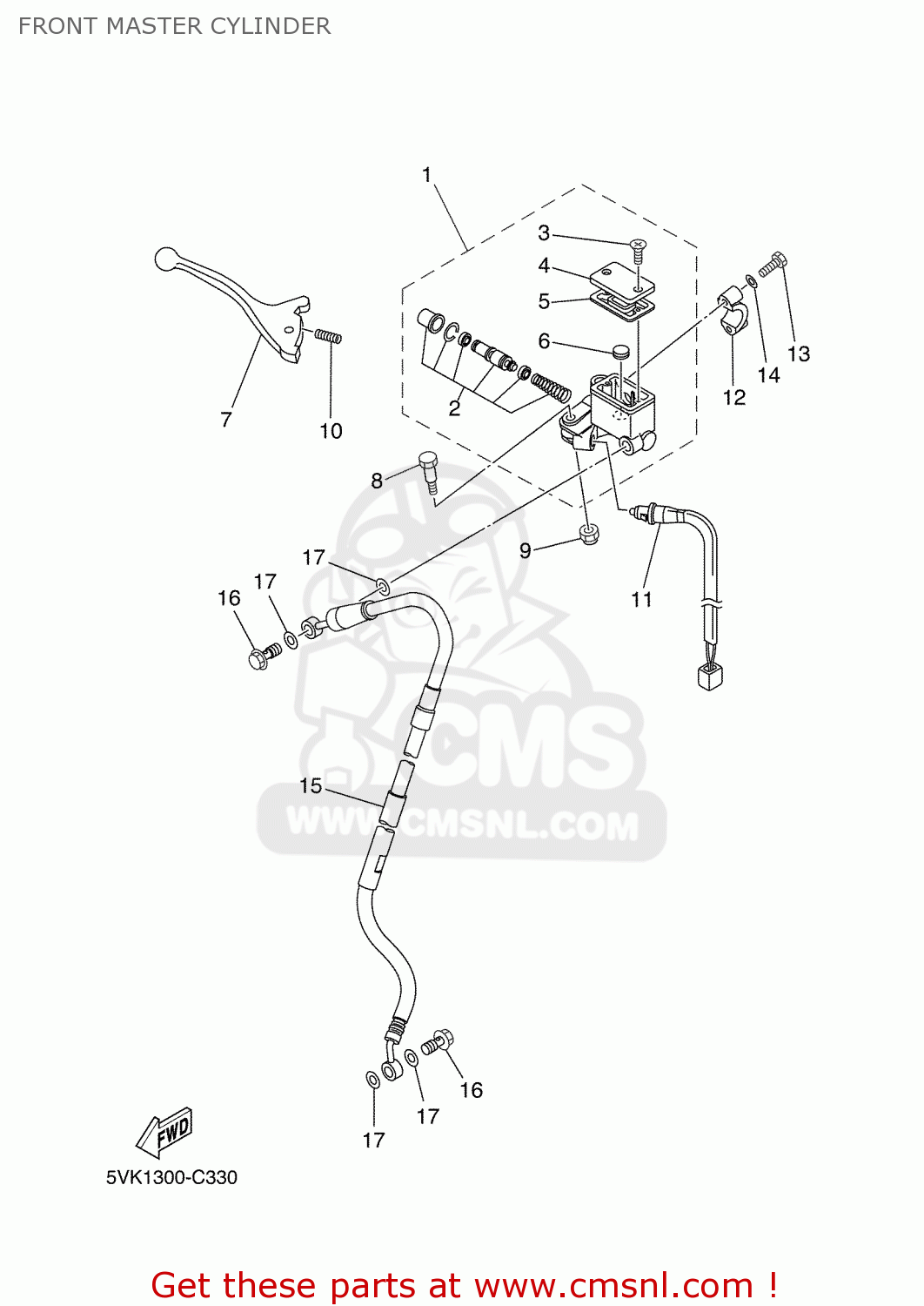 Yamaha HOSE BRAKE 1 5VKF587200 Yamaha HOSE BRAKE 1 5VKF587200