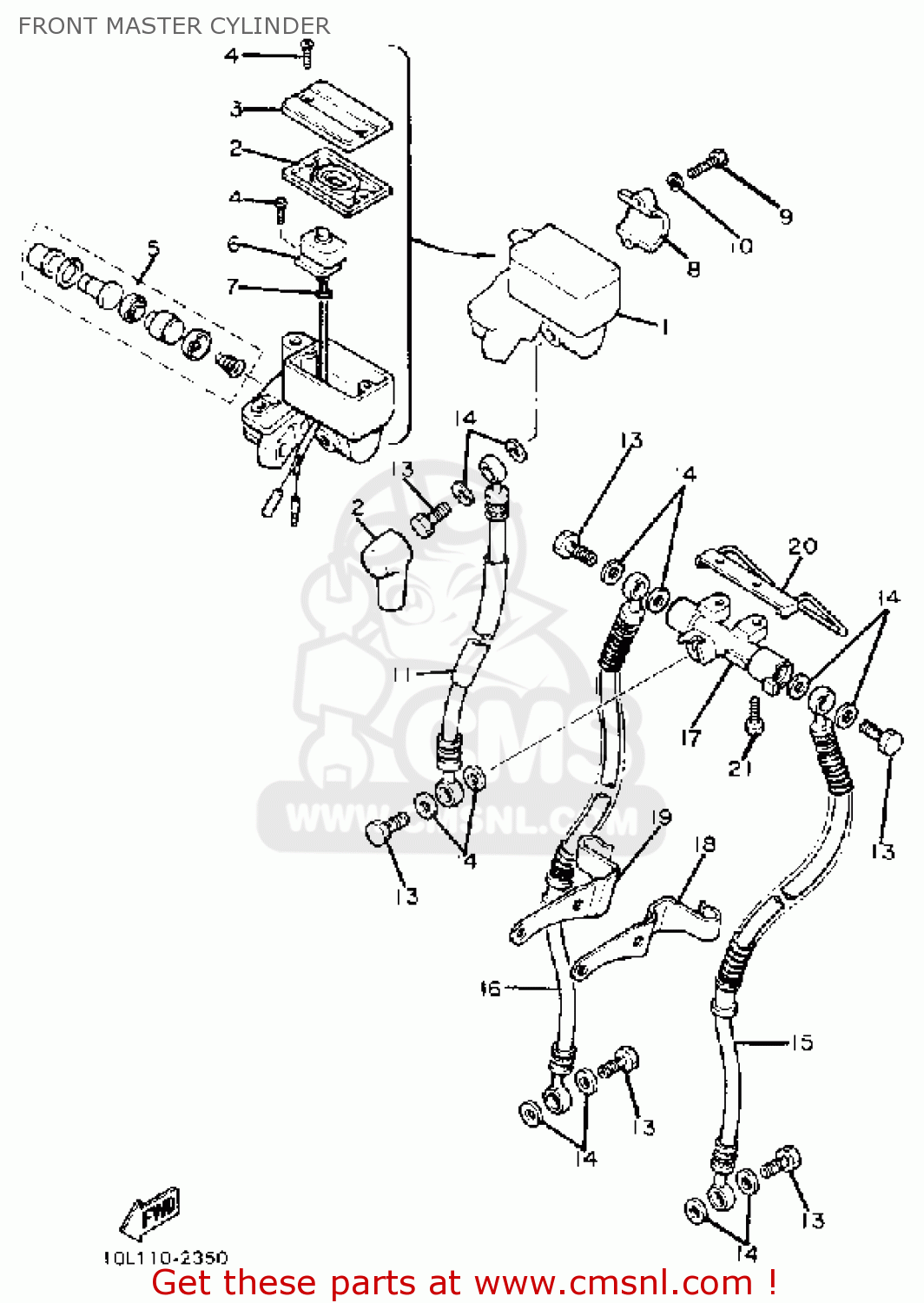 10L2585000: Mstr Cylinder Asy Yamaha - buy the 10L-25850-00 at CMSNL