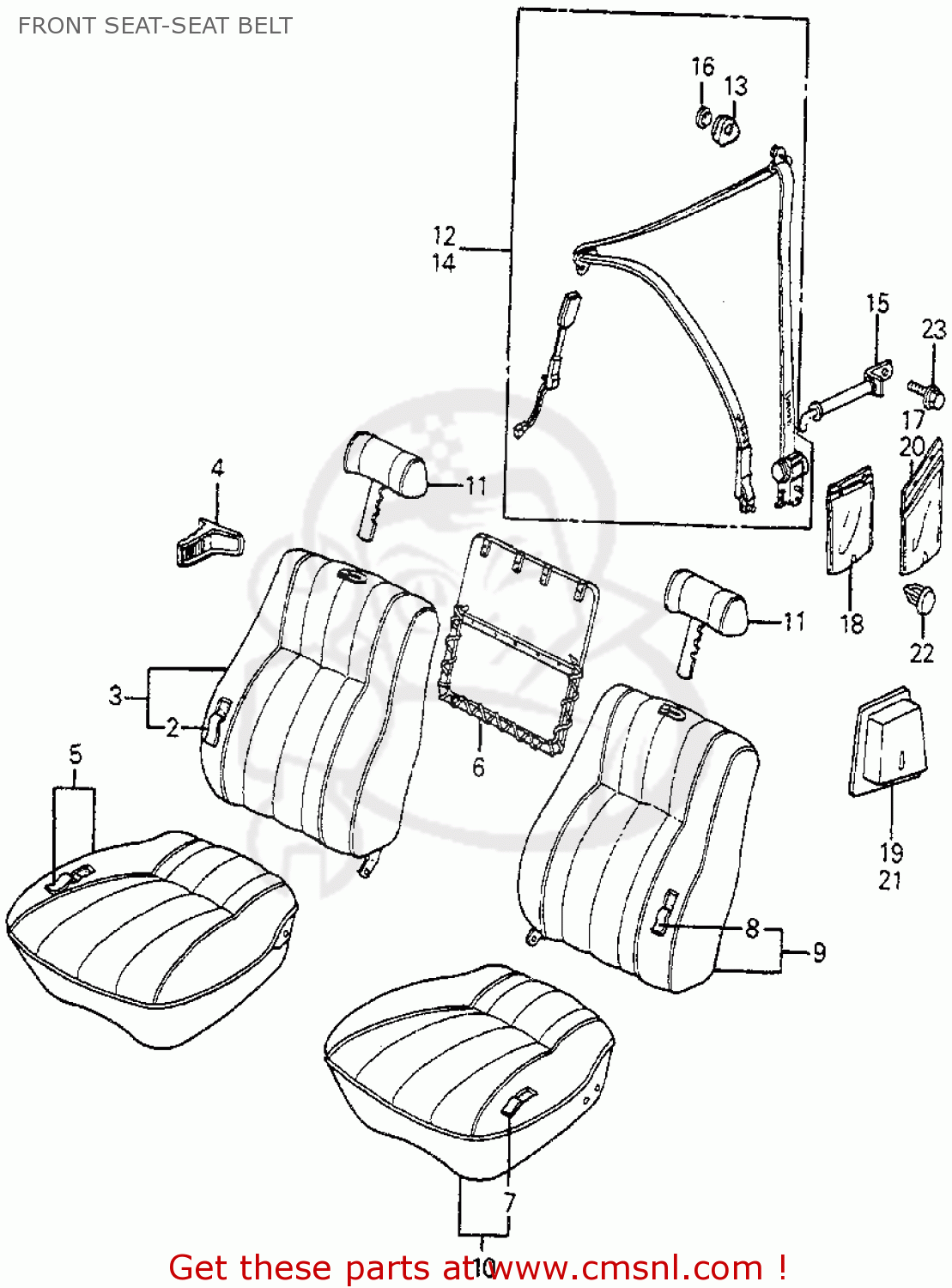 77690SA6000 Protr, R. Seat Belt Honda buy the 77690SA6000 at CMSNL