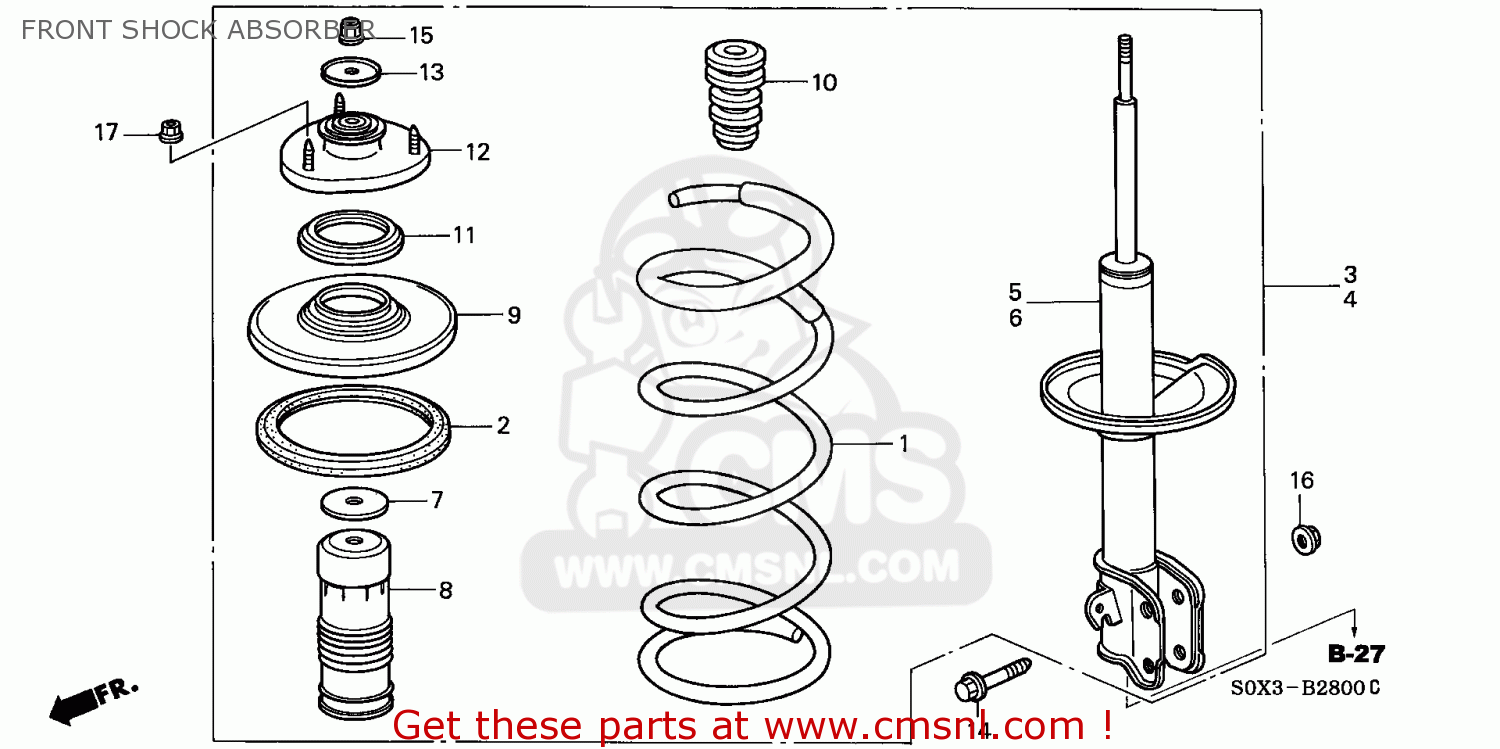 51606S0XA04: Damper Unit,l Fr Honda - buy the 51606-S0X-A04 at CMSNL